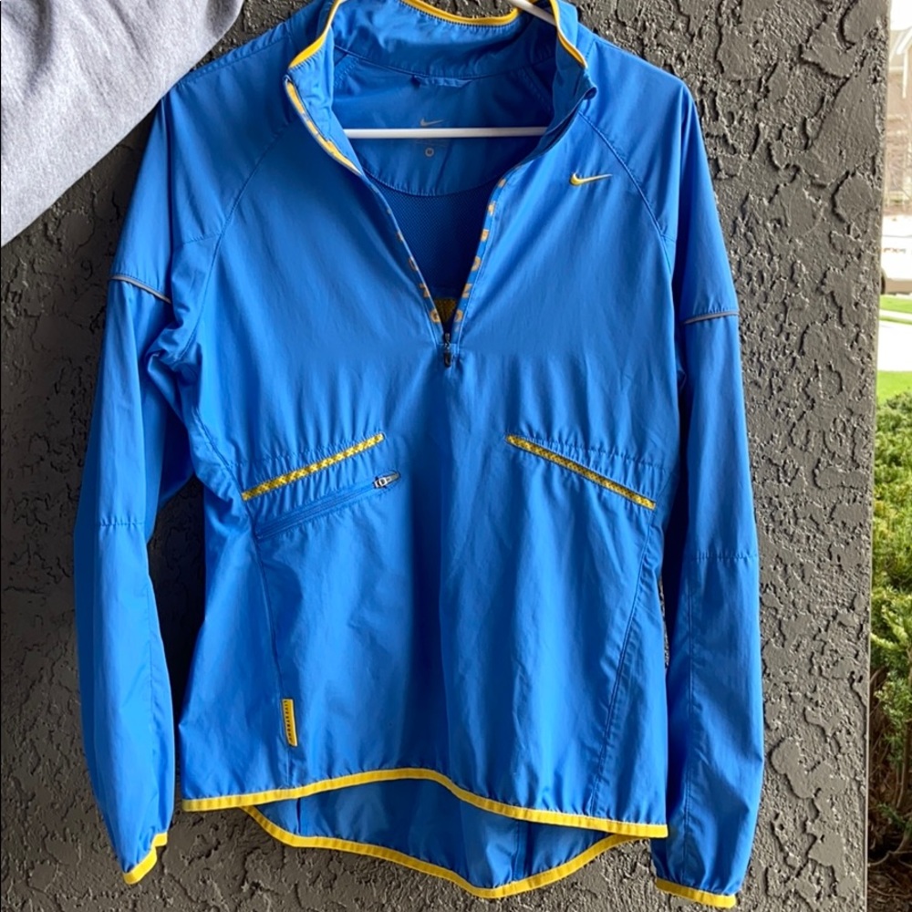 Blue and Yellow Nike Windbreaker